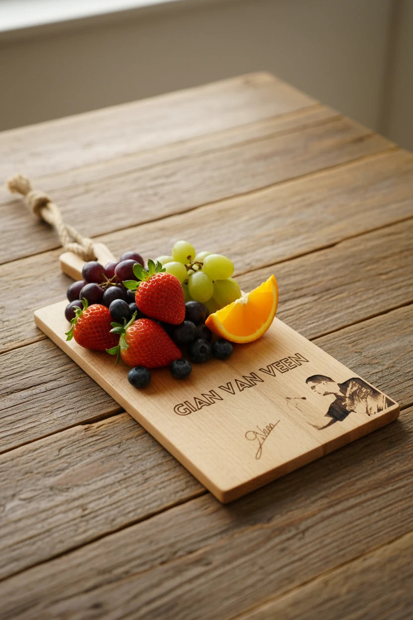 GVV Wooden Serving Board - Beech Wood Cutting Board 38cm