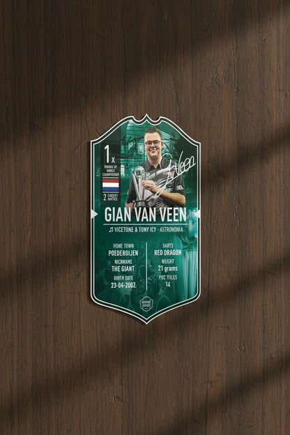 Gian van Veen World Championship 2026 Finalist - Signed Card